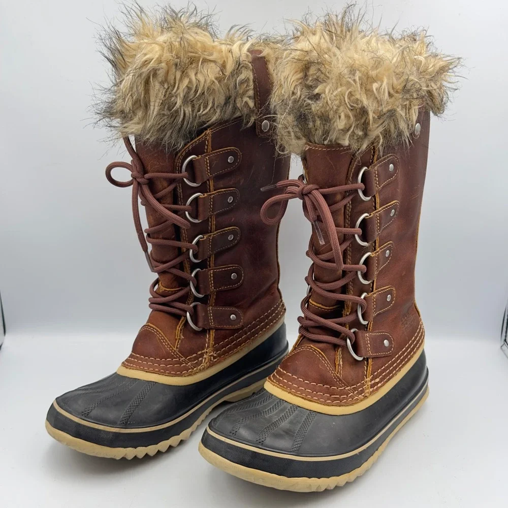 Sorel Womens Joan of Arctic Waterproof Winter Snow Boots Brown LL1804-206 Size 7